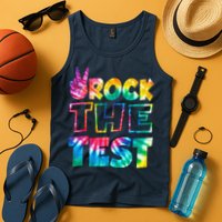 Rock The Test Testing Day Motivational Teacher Tank Top