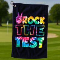 Rock The Test Testing Day Motivational Teacher Golf Towel