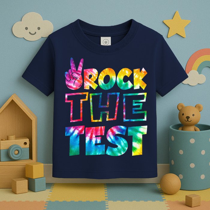 Rock The Test Testing Day Motivational Teacher Toddler T-Shirt