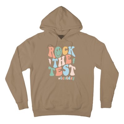 Rock The Test Testing Day Retro Motivational Teacher Student Hoodie