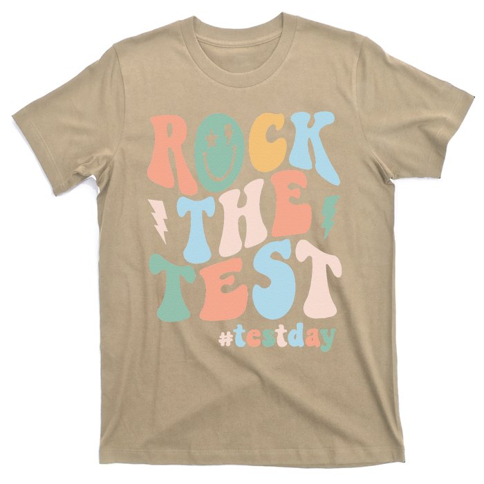 Rock The Test Testing Day Retro Motivational Teacher Student T-Shirt