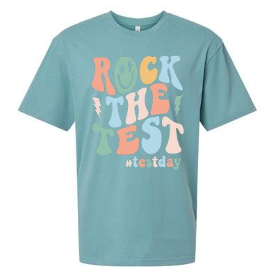 Rock The Test Testing Day Retro Motivational Teacher Student Sueded Cloud Jersey T-Shirt