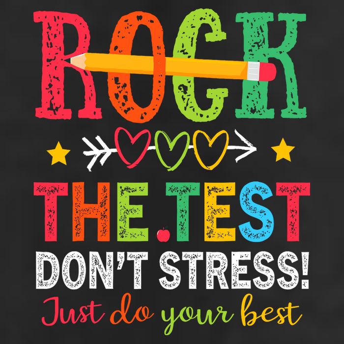 Rock The Test Dont Stress Just Do Your Best Teacher Testing Cool Comfort Performance Bucket Hat