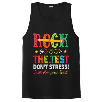 Rock The Test Dont Stress Just Do Your Best Teacher Testing PosiCharge Competitor Tank