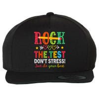 Rock The Test Dont Stress Just Do Your Best Teacher Testing Wool Snapback Cap