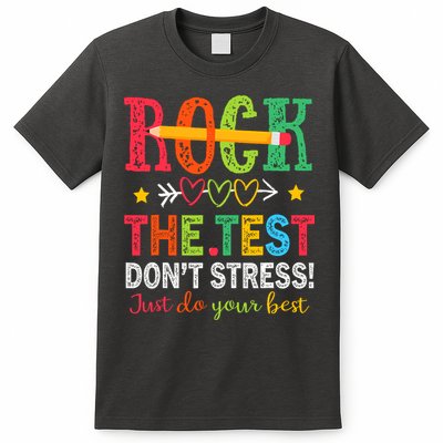 Rock The Test Dont Stress Just Do Your Best Teacher Testing T-Shirt