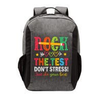 Rock The Test Dont Stress Just Do Your Best Teacher Testing Vector Backpack