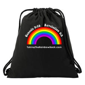 Revelation Taking The Rainbow Back Drawstring Bag