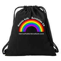 Revelation Taking The Rainbow Back Drawstring Bag