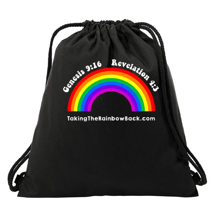 Revelation Taking The Rainbow Back Drawstring Bag