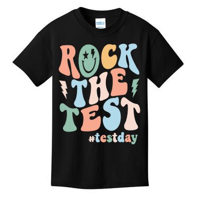 Rock The Test Testing Day Retro Motivational Teacher Student Kids T-Shirt