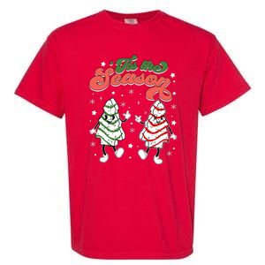 Retro Tis The Season Christmas Tree Cakes Debbie Funny Garment-Dyed Heavyweight T-Shirt