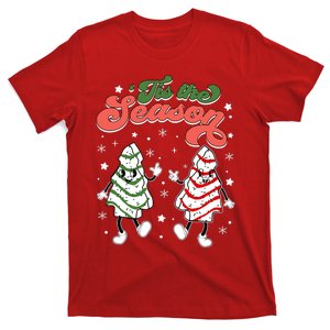 Retro Tis The Season Christmas Tree Cakes Debbie Funny T-Shirt