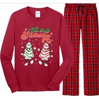 Retro Tis The Season Christmas Tree Cakes Debbie Funny Long Sleeve Pajama Set