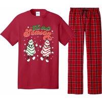 Retro Tis The Season Christmas Tree Cakes Debbie Funny Pajama Set