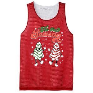 Retro Tis The Season Christmas Tree Cakes Debbie Funny Mesh Reversible Basketball Jersey Tank