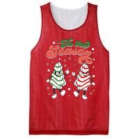 Retro Tis The Season Christmas Tree Cakes Debbie Funny Mesh Reversible Basketball Jersey Tank