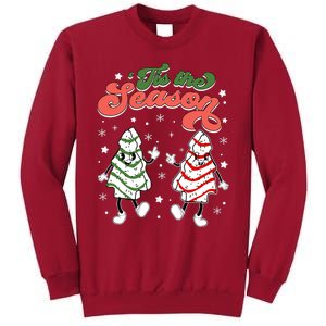 Retro Tis The Season Christmas Tree Cakes Debbie Funny Tall Sweatshirt