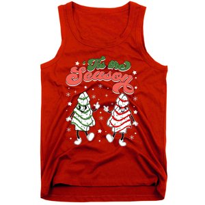 Retro Tis The Season Christmas Tree Cakes Debbie Funny Tank Top