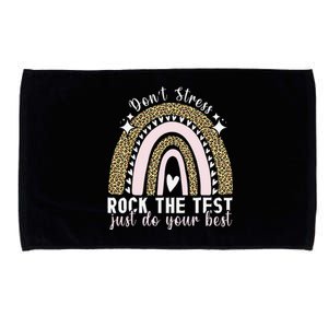 Rock The Test Test Day Teacher Testing Day Rainbow Microfiber Hand Towel