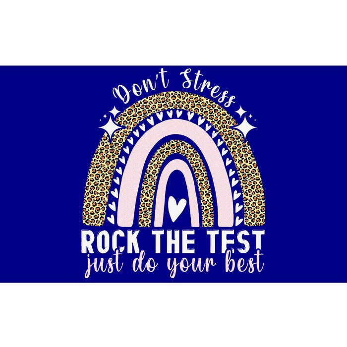 Rock The Test Test Day Teacher Testing Day Rainbow Bumper Sticker