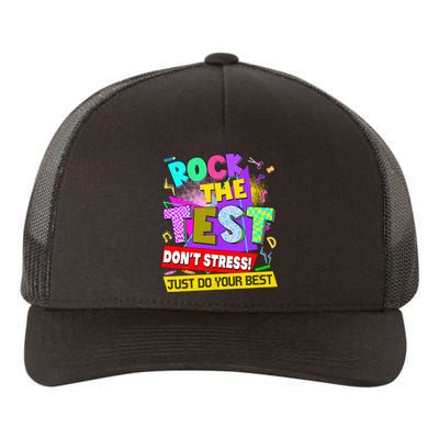 Rock The Test Dont Stress Testing Day Teachers Students Yupoong Adult 5-Panel Trucker Hat