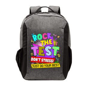 Rock The Test Dont Stress Testing Day Teachers Students Vector Backpack