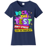 Rock The Test Dont Stress Testing Day Teachers Students Women's T-Shirt