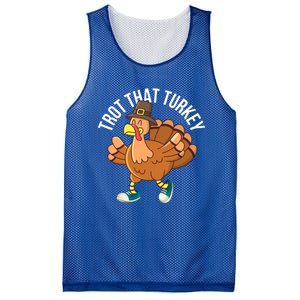 Runners Trot That Turkey Thanksgiving Cool Gift Running Marathon Gift Mesh Reversible Basketball Jersey Tank