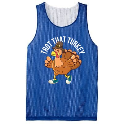 Runners Trot That Turkey Thanksgiving Cool Gift Running Marathon Gift Mesh Reversible Basketball Jersey Tank