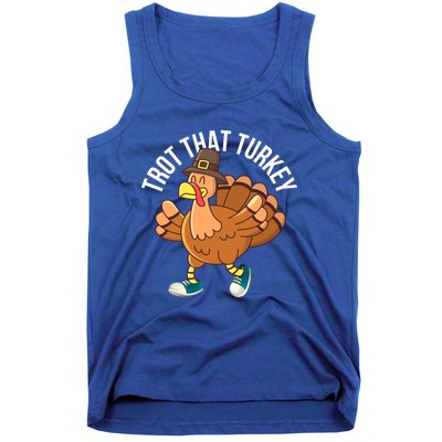 Runners Trot That Turkey Thanksgiving Cool Gift Running Marathon Gift Tank Top