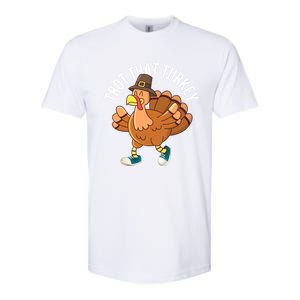 Runners Trot That Turkey Thanksgiving Cool Gift Running Marathon Gift Softstyle CVC T-Shirt