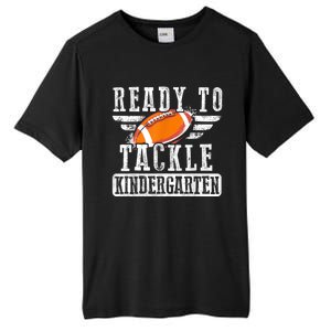 Ready To Tackle Kindergarten Football Ball Back To School Tall Fusion ChromaSoft Performance T-Shirt