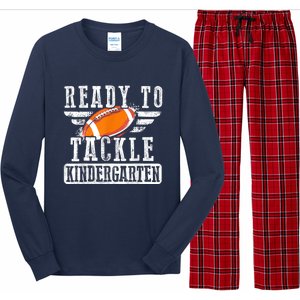 Ready To Tackle Kindergarten Football Ball Back To School Long Sleeve Pajama Set