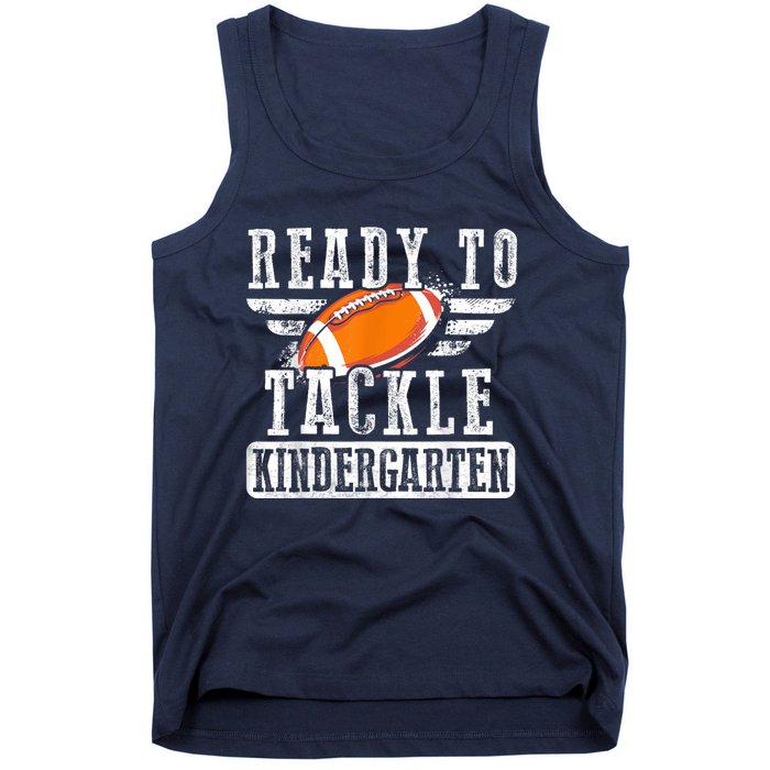 Ready To Tackle Kindergarten Football Ball Back To School Tank Top