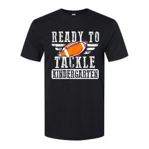 Ready To Tackle Kindergarten Football Ball Back To School Softstyle CVC T-Shirt