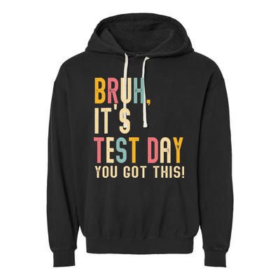 Rock The Test Dont Stress Motivational Student Teacher Garment-Dyed Fleece Hoodie