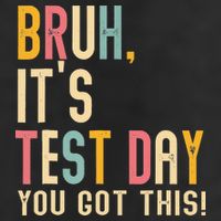 Rock The Test Dont Stress Motivational Student Teacher 7 Panel Mesh Trucker Snapback Hat