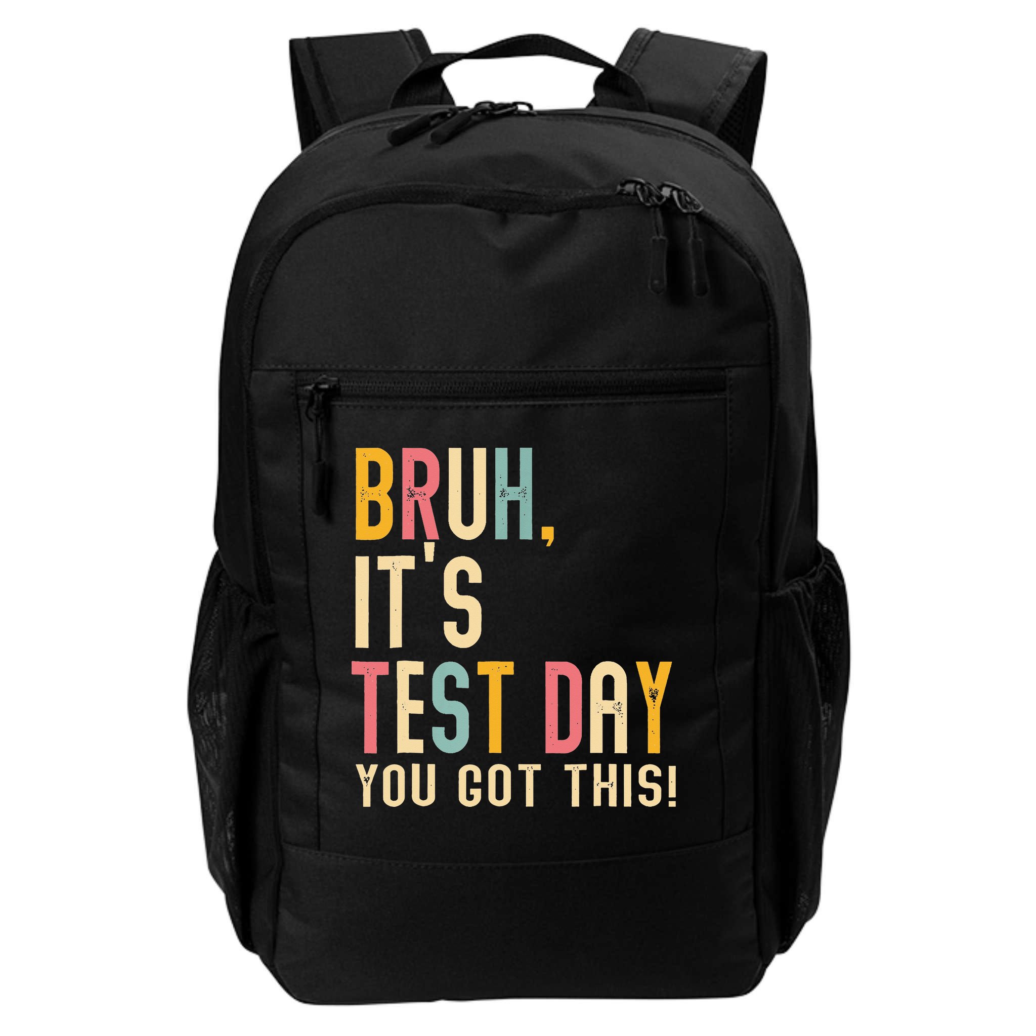 Rock The Test Dont Stress Motivational Student Teacher Backpack