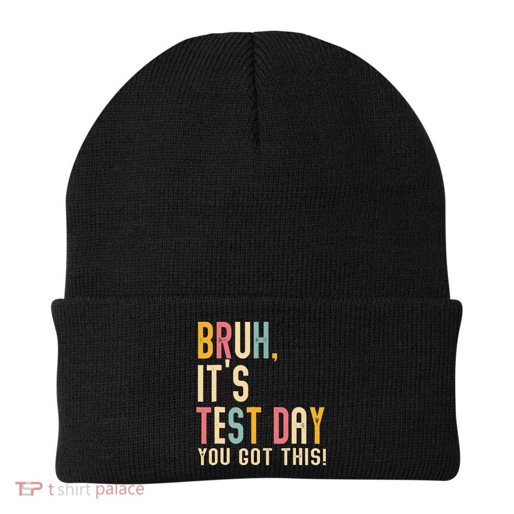 Rock The Test Dont Stress Motivational Student Teacher Beanie