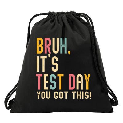 Rock The Test Dont Stress Motivational Student Teacher Drawstring Bag