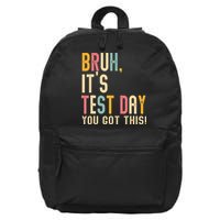 Rock The Test Dont Stress Motivational Student Teacher 16 in Basic Backpack