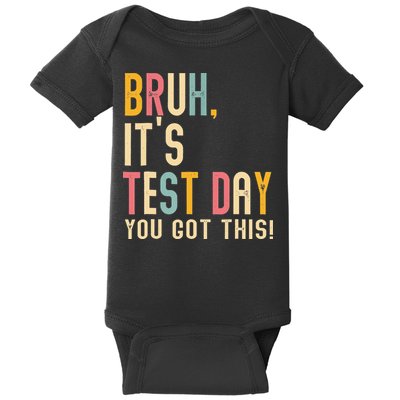Rock The Test Dont Stress Motivational Student Teacher Baby Bodysuit