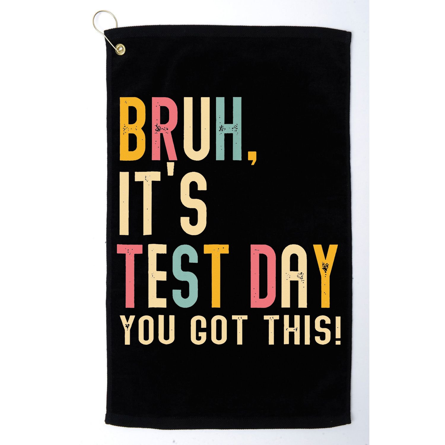 Rock The Test Dont Stress Motivational Student Teacher Golf Towel