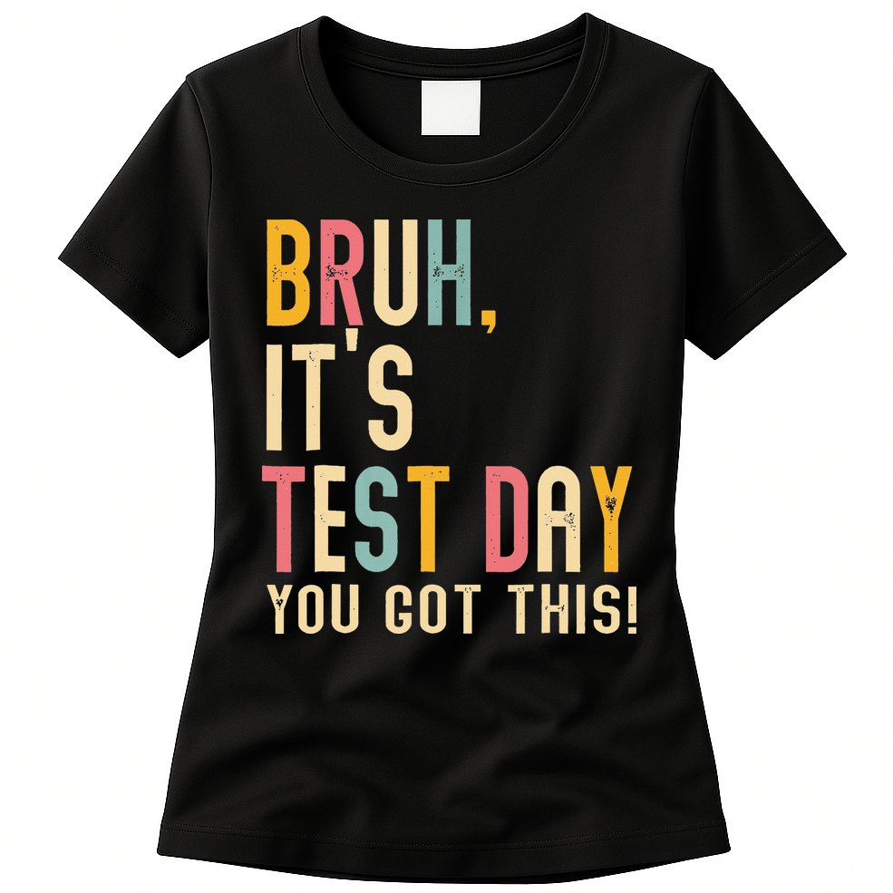Rock The Test Dont Stress Motivational Student Teacher Womens T-Shirt