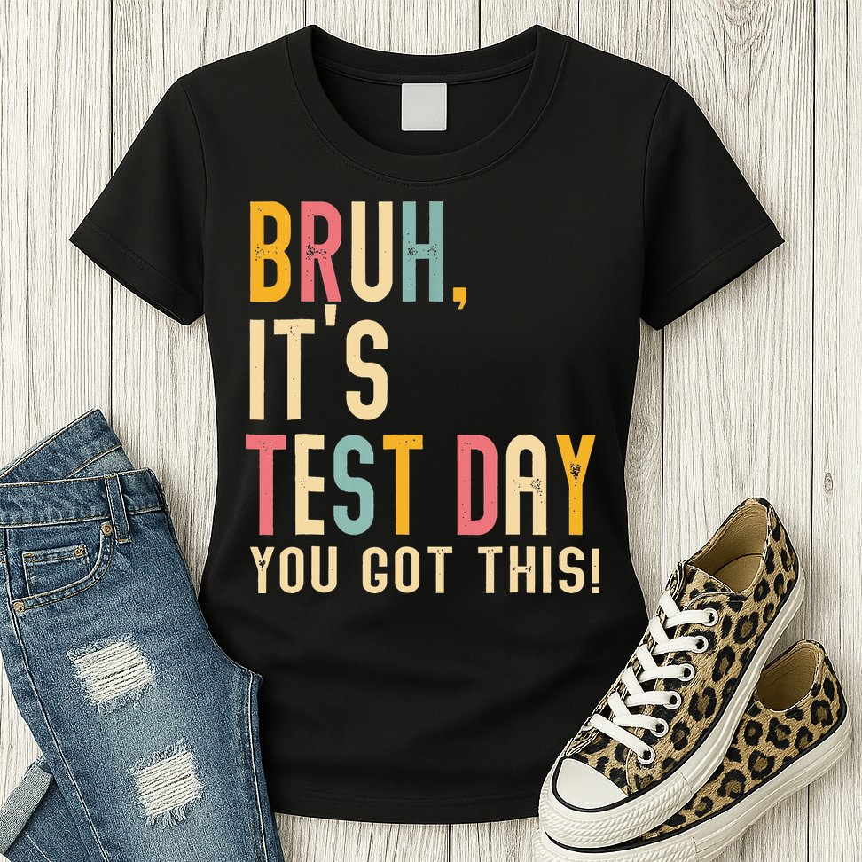 Rock The Test Dont Stress Motivational Student Teacher Womens T-Shirt