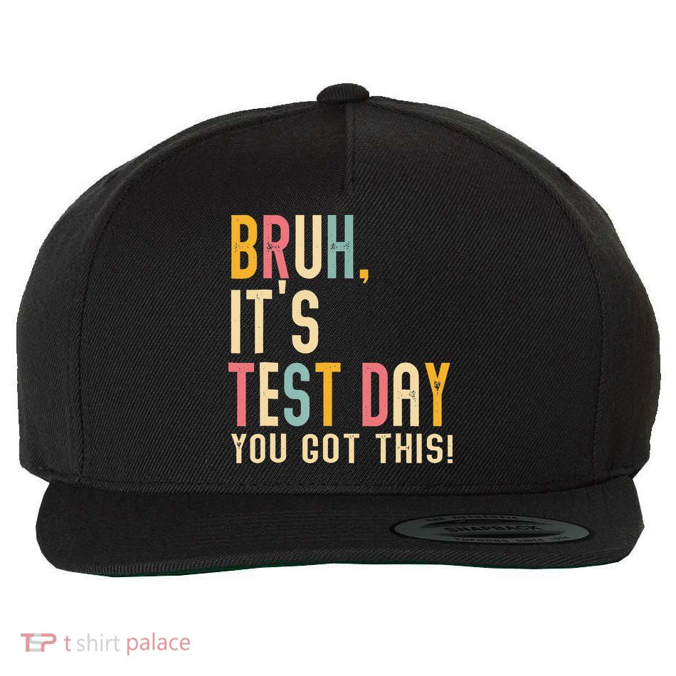 Rock The Test Dont Stress Motivational Student Teacher Wool Snapback Cap