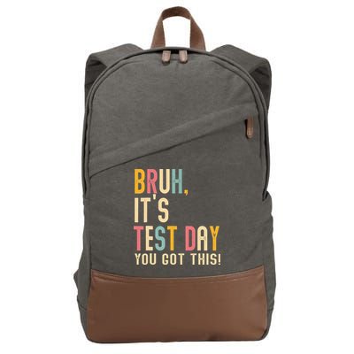 Rock The Test Dont Stress Motivational Student Teacher Cotton Canvas Backpack