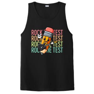 Rock The Test Day Teacher Testing Day Motivational Funny PosiCharge Competitor Tank