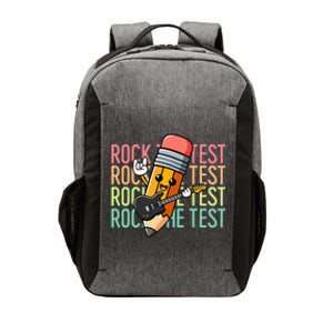 Rock The Test Day Teacher Testing Day Motivational Funny Vector Backpack